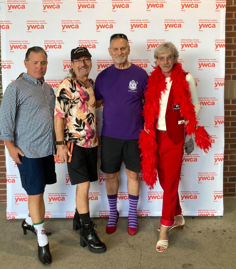 The Red Hot Chili Steppers represented the York Lodge in the 2023 YWCA Walk a Mile in Her Shoes event. 