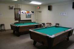 The pool room is quiet for now; but just wait......