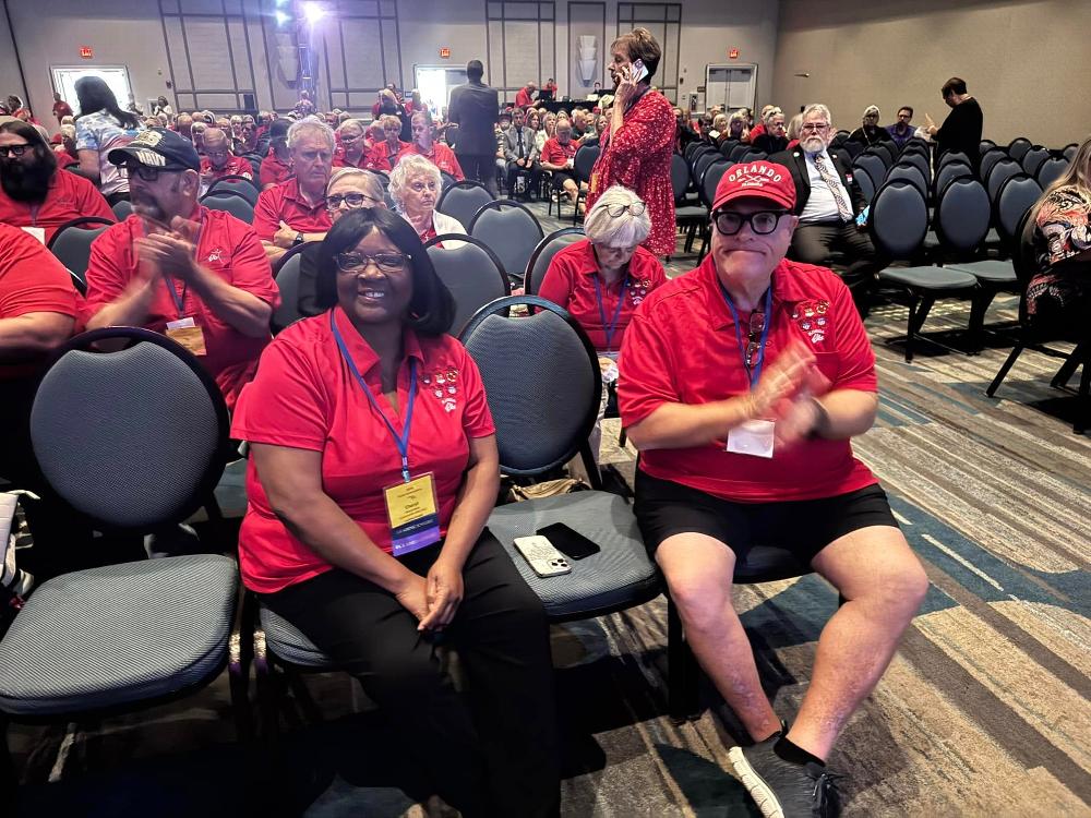 Leading Knight Cheryl Kehl and husband John Kehl at State Convention