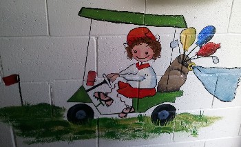 This Lady is ready for some GOLF!
Art work done by Mary Jane Hambley!!!!!
