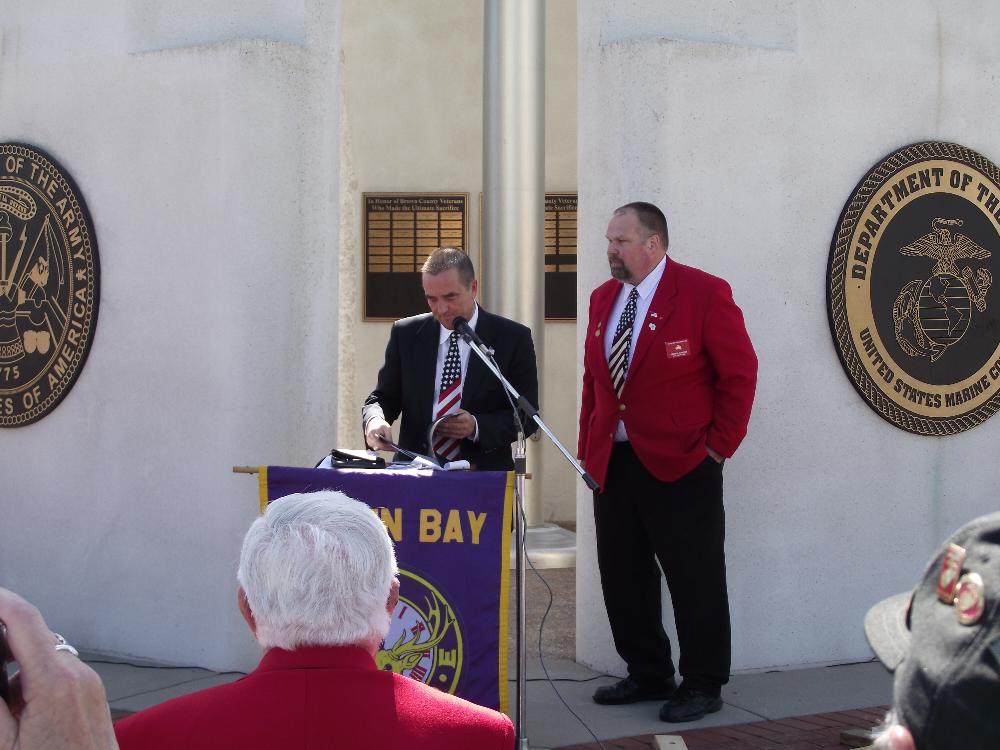 Mayor James Schmitt, Green Bay and George Harper Exalted Ruler Green Bay lodge 259
Flag Day 2014