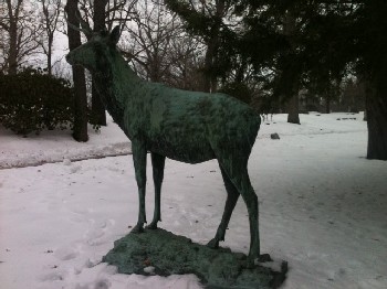 Photograph of ELKS statue in Lakeview cemetary.