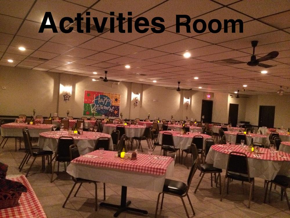 Rochester Lodge Activities Room - available to rent for your next event!