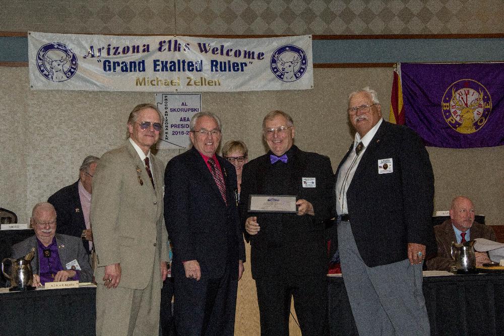 Our Lodge receiving the Award for increase in Membership