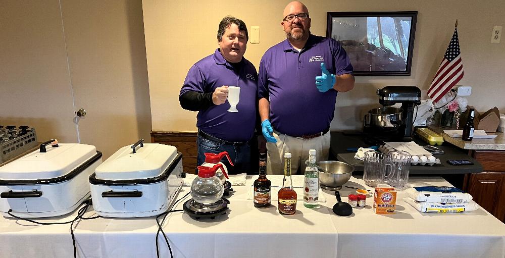 PER's Robert J. Fritch & Paul Torres mixing up a new batch of Tom & Jerry's