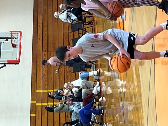 Nathan in action at the district Hoop Shoot 2023