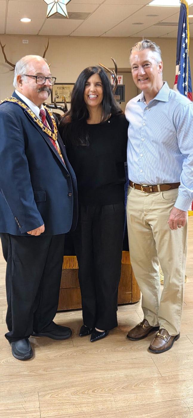 August 18th, 2026 Tucson Elks Lodge #385 newest members:  L-R: ER Richard Bernard, Deanna Young and David Bernard. 