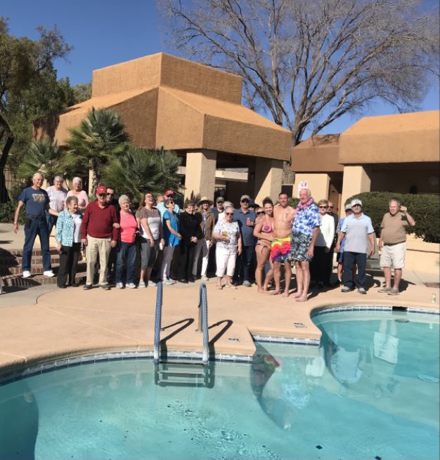 The Tucson Elks Lodge #385 held its annual Special Olympics Polar Plunge fundraiser on March 26, 2023.  Photo caption of the fundraisers and the Polar Plunger participants and mixed with members.