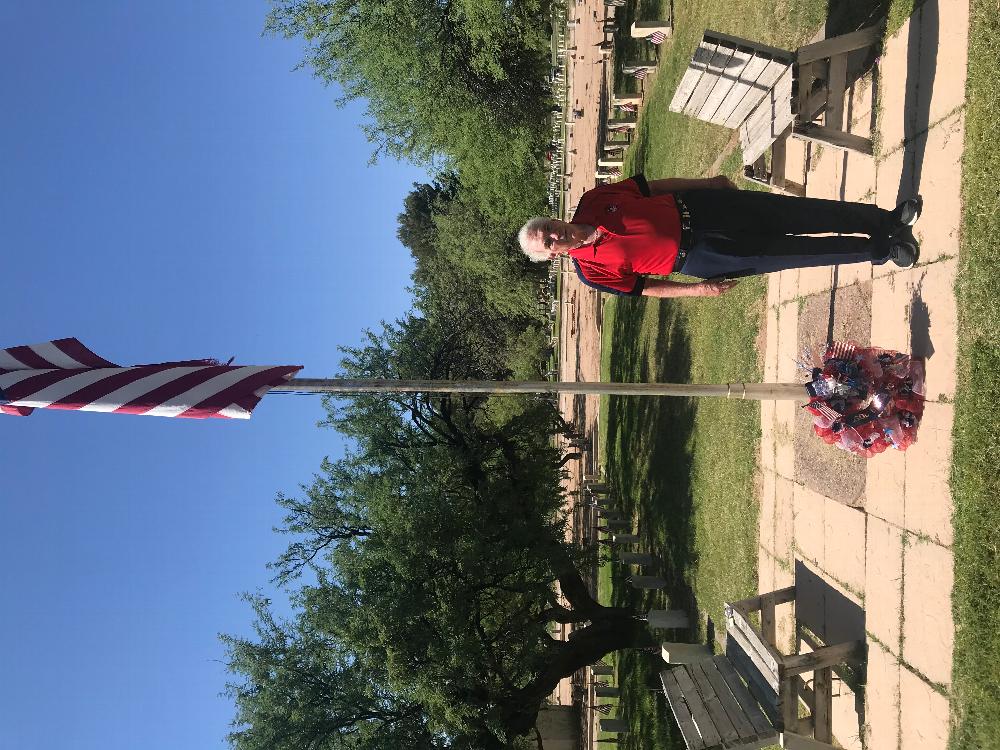Elks Lodge # 385 member Wayne Thompson represented us at the Marana Veterans Memorial Cemetery, with his own solemn ceremony honoring our fallen heroes this past Memorial Day. Due to Covid-19 restrictions, the Marana Veterans group did not have their annual ceremony at the cemetery.   We thank Wayne and salute all fallen servicemembers.