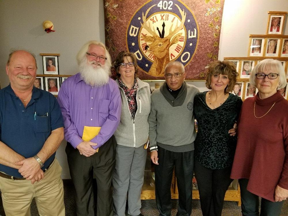 New members initiated in December, 2017, included Donovan Molitor, Robert Matthews, Romona Mathews, Roshan Sharif, Peggy Anderson, and Marge Erickson.