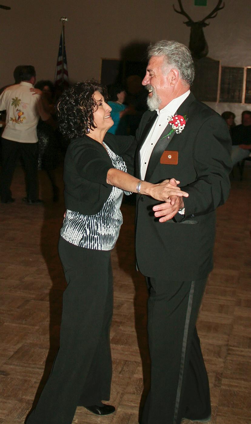 Mary Hernandez giving one of our elderly PER's a dance lesson. In this case it's her husband, Dennis, chairperson of our PER Assoc.