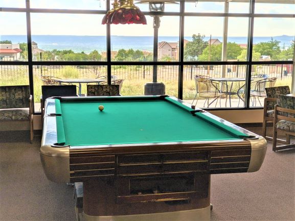 Enjoy a game on the classic oversized pool table!