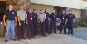 Local firefighters attend our "Law and Order" complimentary breakfast.