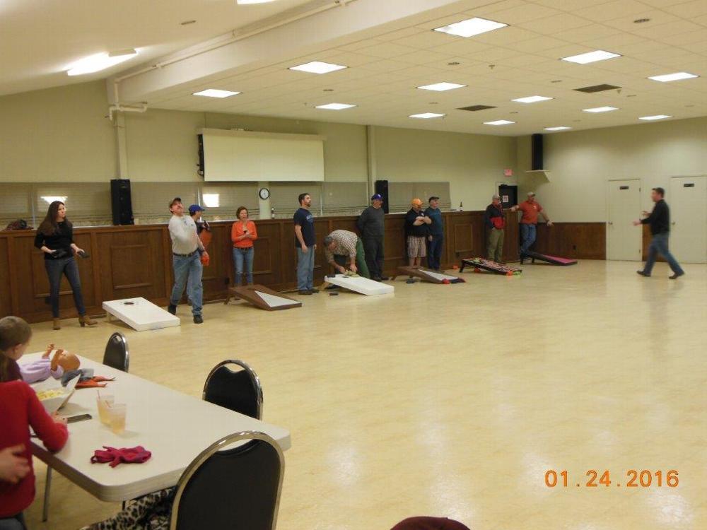 Teams playing in the 2016 Corn Hole Tournament.