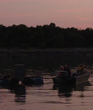 Members enjoying the sunset at Iola Elk's Lake