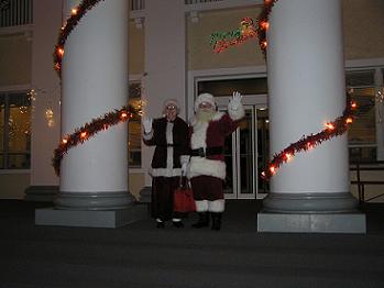 Mr. and Mrs. Claus (Dale and Levada) at the Christmas lighting at the Elks National Home in Bedford, Virginia