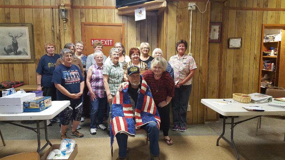 Happy Quilters. The Quilter Club meets every 2nd. and 4th. Friday every month at the Elks. 12:00 or 12:45. Come join the fun!!