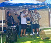 Steve Cousens and Ed Langlo July 24, 2021 Groovin in the Grove Car Show