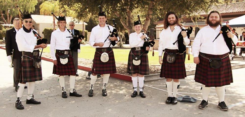 Bagpipers preformed "Amazing Grace"