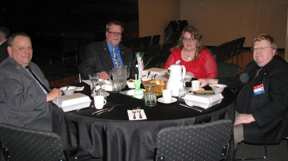 State President-Elect George Myers, State President Rob Radig Sr., First Lady Michelle Radig, Northwest VP Nate Levenhagen