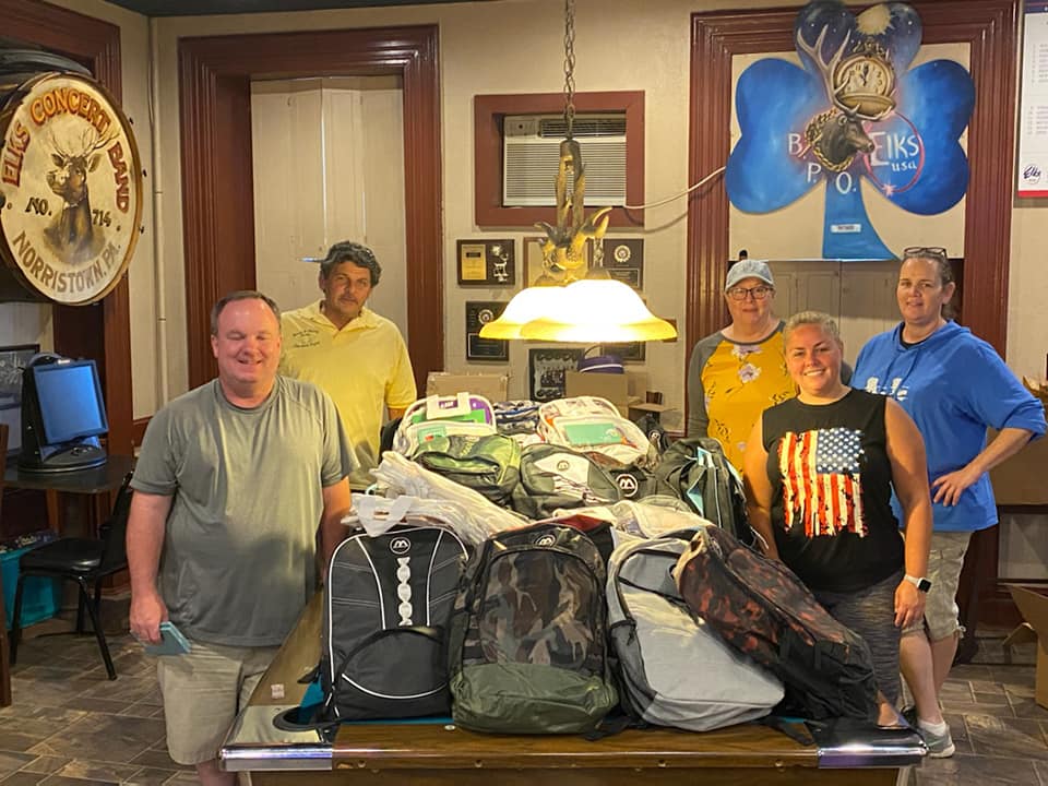 The Bridgeport Elks dropped off 50 backpacks filled with school supplies and other items today at Bridgeport Elementary for kids who lost everything due to Hurricane Ida.
A big thank you for all the donations and to everyone who helped getting it done! 
A special thank you goes out to our Youth Activities Chair, Bevin Sager!! 