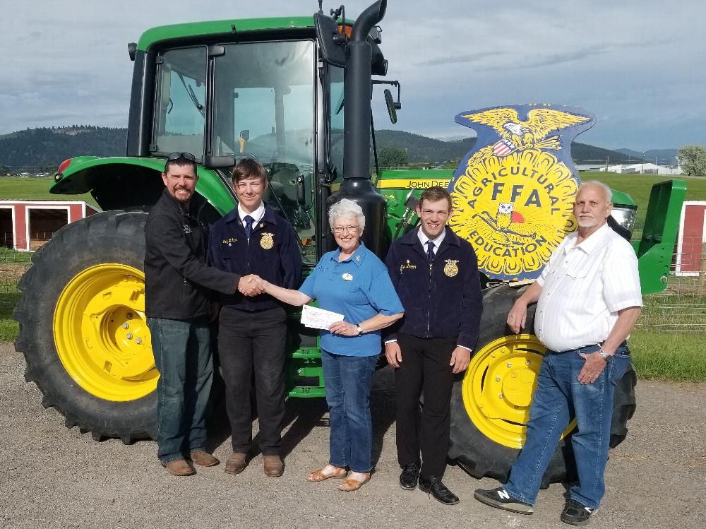 Grant money presentation to the local FFA. $2500 