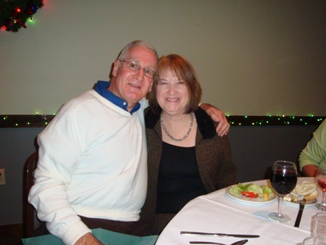 Cortland Lodge ER John with his lovely wife Patricia at the New Year's Eve Party. 
