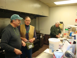 The Elk volunteers helping to prepare all the food. These guys are the meaning behind "ELKS CARE."