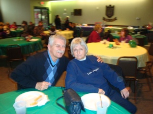 Family Fun Night is for everyone. Smile Anne. Dan and Anne brought there grand daughter and the youngest future Elk that evening A month old great grand daughter. 