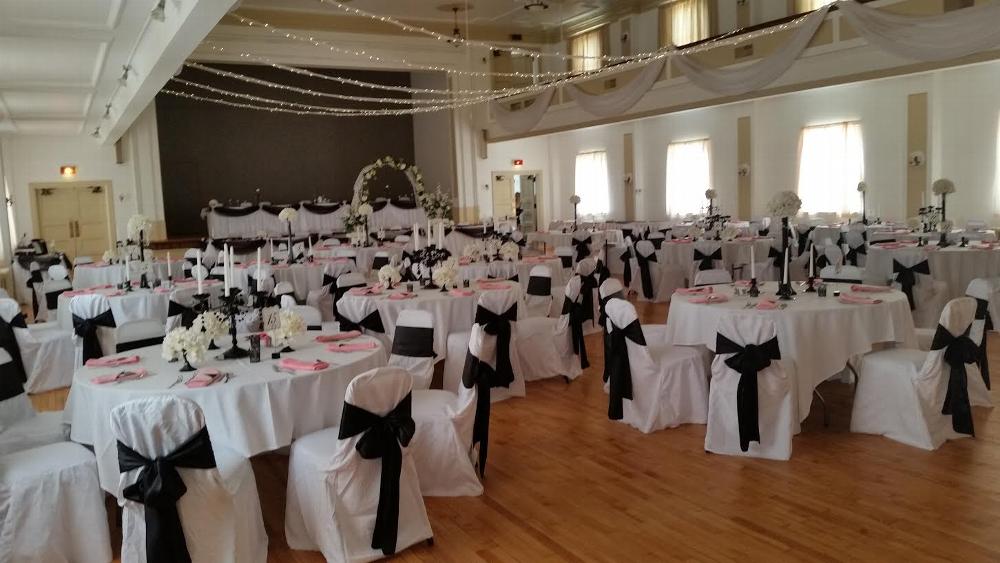 Ballroom set up for wedding