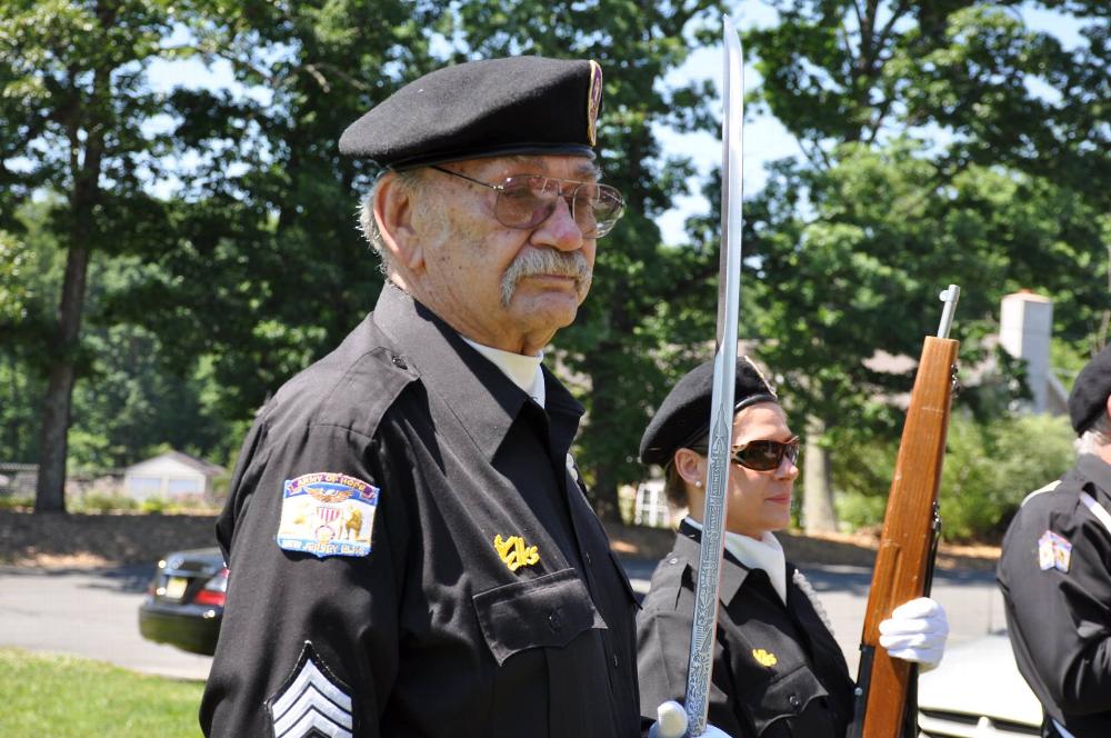 Gene Garabrant, PVP, Honor Guard Captain. Flag Day Ceremony 2016