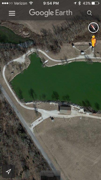 Arial view of Elks Lake - west end. Entrance, clubhouse, campground, and shooting range.
24410 Elk Road, Chanute, KS