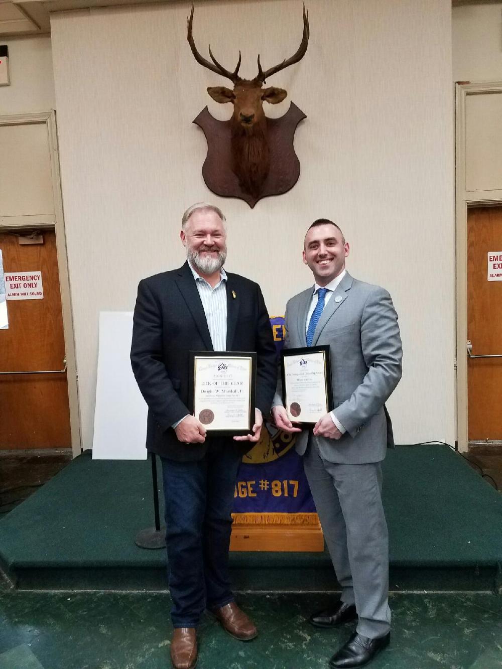 Elk of the Year - Duke Marshall and Citizen of the Year - Mayor Jake Day
