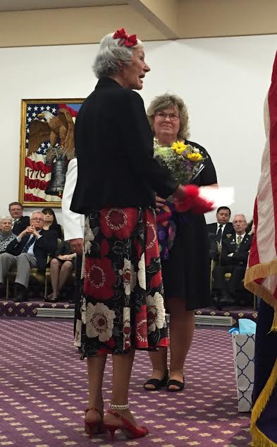 A presentation of flowers to Incoming First Lady Karan Violante -April 2016