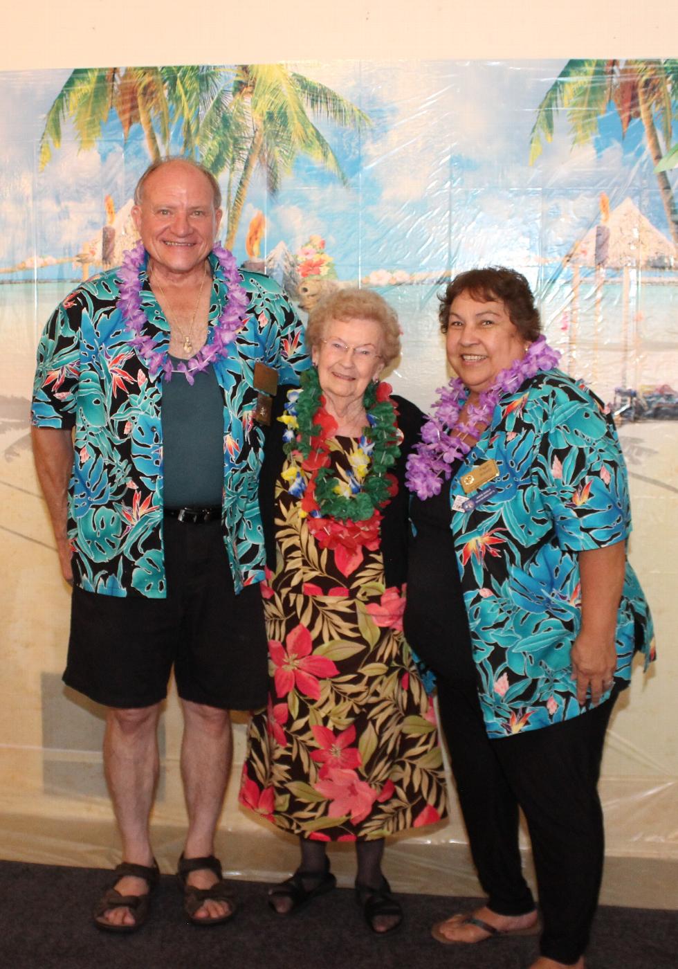 Hal and Angie Hively with Peggy Cranford