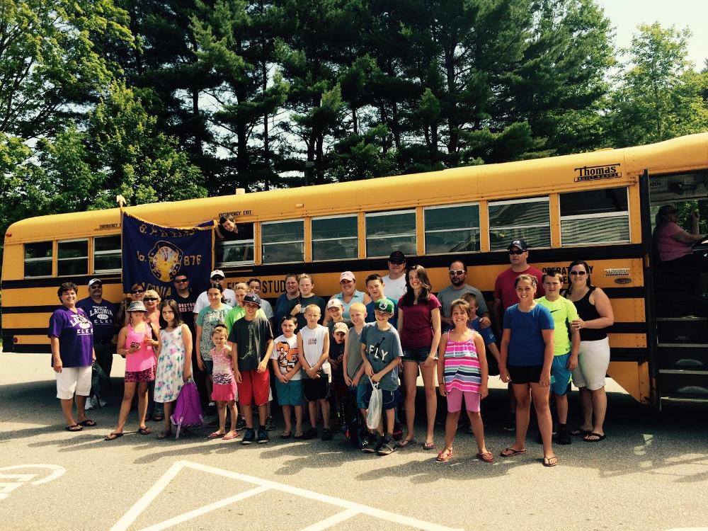 Laconia Elks #876 with Elks National Foundation takes 51 kids and parents to Fischer Cat game in Manchester with souvenir and lunch, great day was had by all and entire day was paid by the lodge