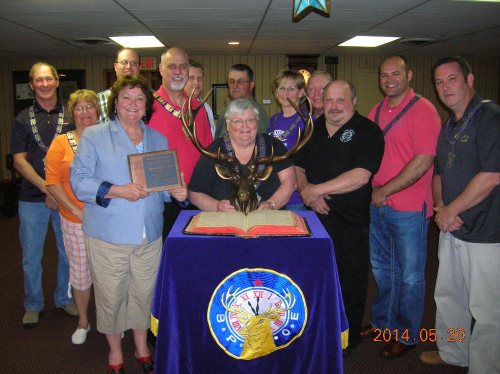 Named All American Lodge May 2014
Current officers and PER Betty