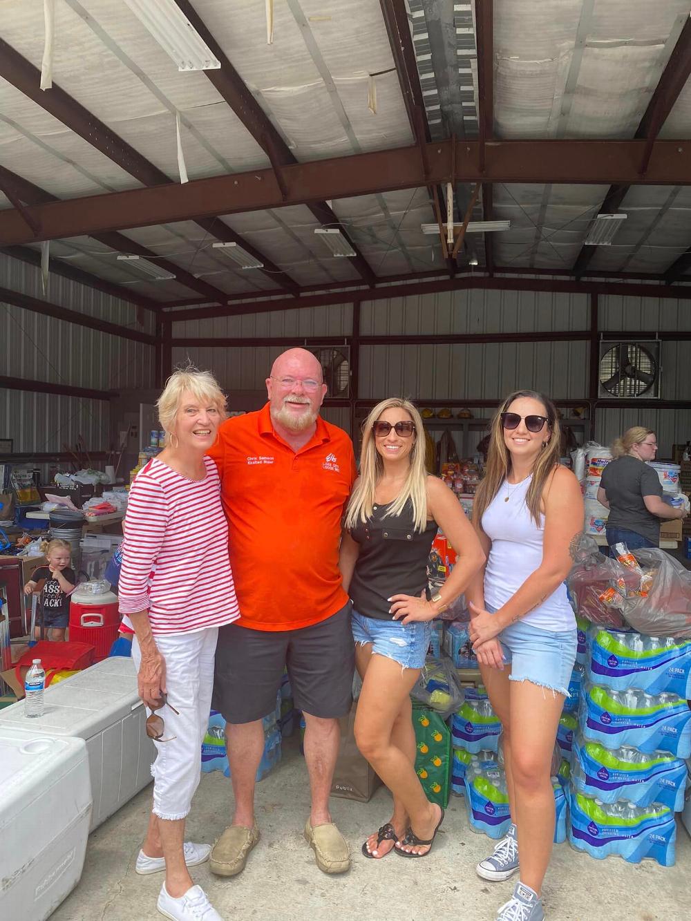 Members and Exalted Ruler Chris Samson making a delivery of water and food stuff to Perry, FL after the devastation of Hurricane Idalia on September 2nd. 