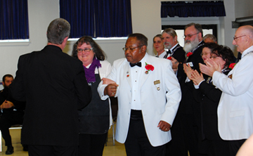 Member Deb Irish is named the Bath Elks "Elk of the Year for 2014-15, during the Lodge Installation on April 11th, 2015.