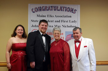 May 2012: ER Nick MacNeil and Crystal join State President John and first lady Tina May Nicholson, for a photo op during the Maine State Convention