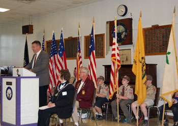June 2013 Flag Day ceremony featured the scouts of Troop 646 in Topsham, and Capt Jerry Zinni, United States Navy as our guest speaker.