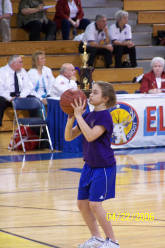 Torrey, our local hoop shoot Champion, went all the way to the Nationals in 2006.