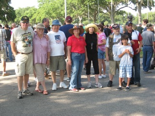 Gulfport Lodge #978 members gathered to place American Flags on the Graves at Biloxi National Cemetery.  Pictured left to right are Don and Mary Ried, Bill Hyatt, Sandra Shaw, Velma Staley Harrington, Howard Olsen and his grandson, and Terry Hudson.   