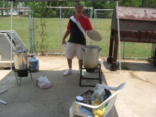 Bill Hyatt (ER) Working out at the 4th of July Shrimp Boil