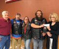 Gratitude Grant 2019 $2000.00 to BACA (Bikers Against Child Abuse) Jim Weismantel ER, Lone Wolf, Boo Boo Bear, Berger and Jan Weismantel Secretary  BACA members do not use their real names