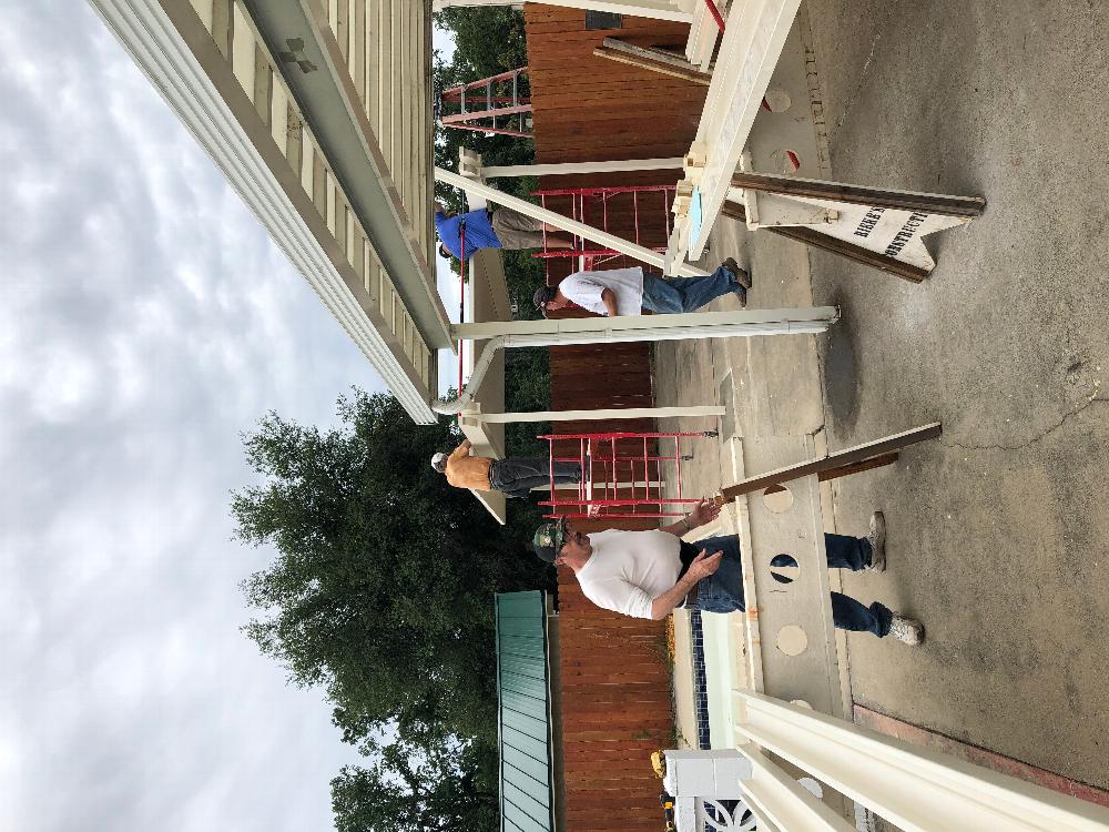 "Wrecking Crew"Dave Wright, Doug Laird, Mike Payne & Ken Rieke building new poolside shade structures