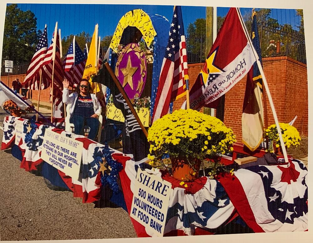 Veterans Day Parade (2019): Our Own “Gold Star Mom,” Julie Bessa, On Our Elks Lodge #1081 Float