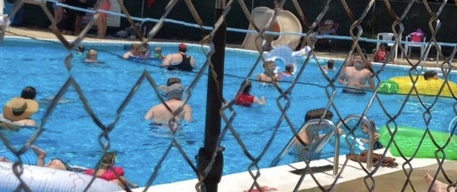 CREST Home Disabled Residents Enjoying Our Pool...Elks Hosted Pool Party & Cookout