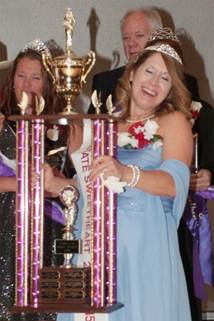 Jenny French, State Sweetheart 2014-15
	Pictured above is Wichita Falls’ Jenny French displaying the State Sweetheart trophy after being crowned this year’s winner during the TESA State Convention at Addison last month.
	Supported by her Lodge and all of the North Central District Sweethearts, Jenny turned in a record-smashing $100,706 of total contributions.
	Statewide, the Sweetheart program raised nearly $500,000 to support the Texas Elks Summer Camp and Special Needs Grants.
	Jenny’s “triple crown” award this year also reflected the enthusiastic support of Wichita Falls Lodge, which alone raised $34,583 for the Sweetheart program, as well as for the North Central District’s $53.34 per capita, the highest in the state.
	This marks the third year in a row that North Central District Sweethearts have taken top honors and broken existing records. In 2011-12, Sandi Kiesling of Grapevine broke the $80,000 mark, and last year JoAnn Maddux, also of Grapevine, set another new record last year with more than $90,000 in donations.
	Congratulations to Jenny, Wichita Falls Lodge, and North Central District for this fantastic achievement! Keep up the good work!...Duke Lane, NCD VP

