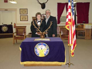 Immediate Past Exalted Ruler Georgia Demchak and husband Carl at her last official event of Lodge Year 06-07